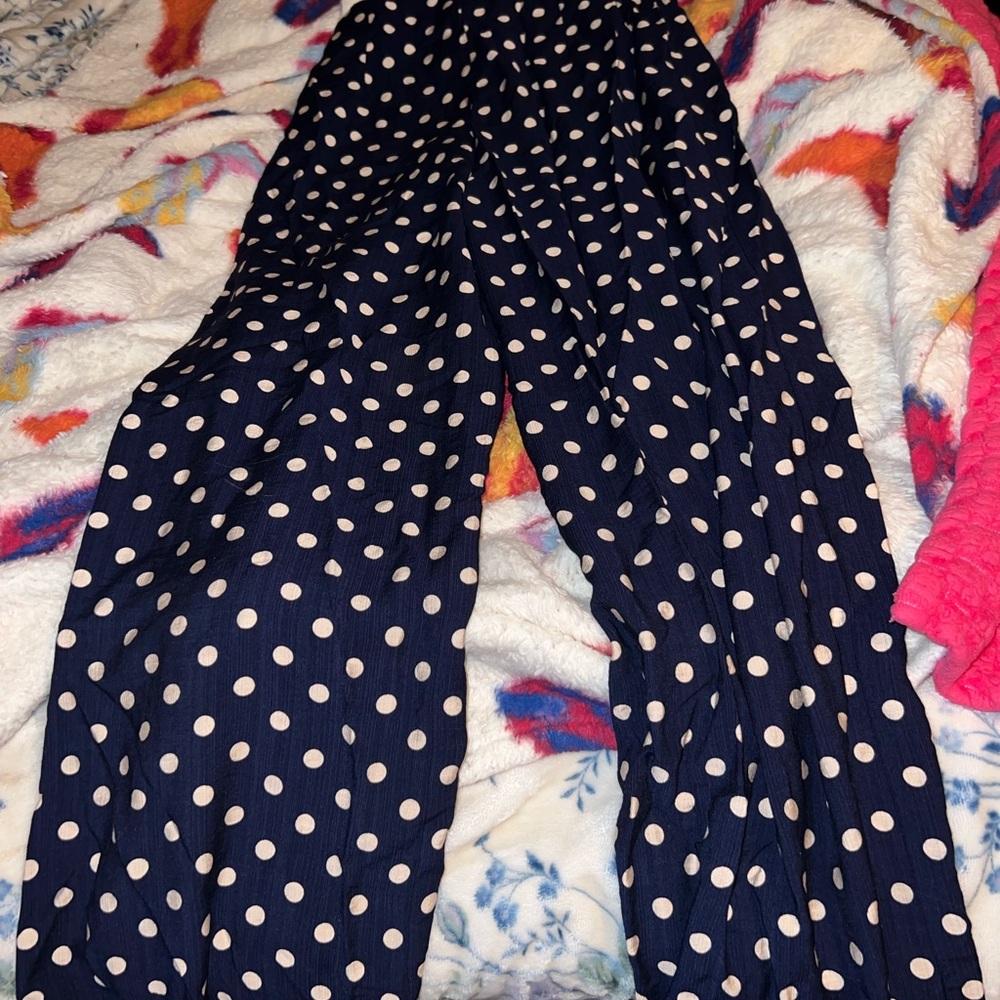SHEIN Navy Polka Dot Pants